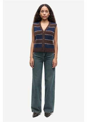 Sajeanne vest 15425 Black Coffee Stripe Samsøe